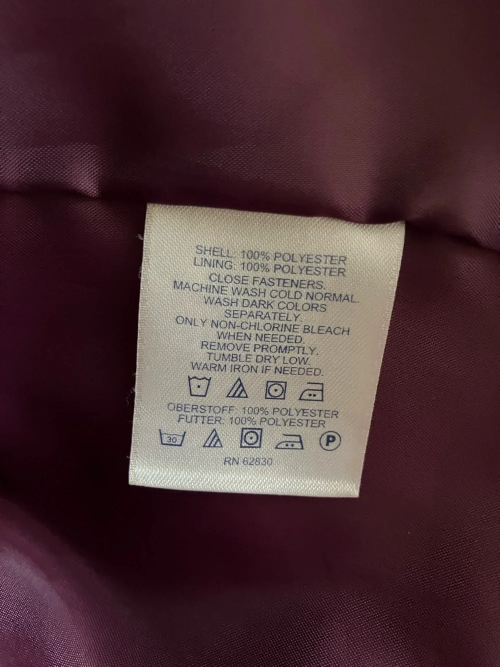 Lands' End Fuchsia Purple Spring Raincoat Trench Jacket Coat Small - Picture 9 of 16